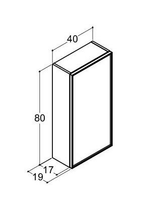 Dansani Luna Urban overskab - Venstrehængslet - Varm eg/Sort ramme