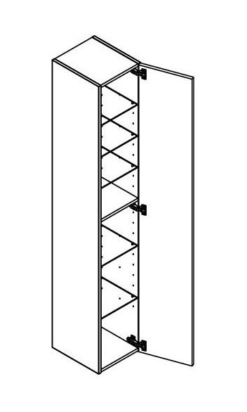 Dansani Luna Urban højskab 30 - Venstrehængslet - Sort eg
