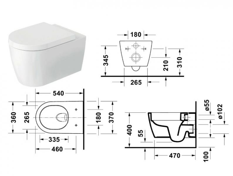 Duravit ME by Starck Hero toiletpakke m/sæde, cisterne og betjening i hvid Duravit ME by Starck Hero toiletpakke m/sæde, cisterne og betjening i hvid