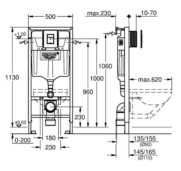 Catalano mat hvid Sfera newflush rimless toiletpakke inkl. sæde/soft-close, cisterne og mat sort betjening Catalano mat hvid Sfera newflush rimless toiletpakke inkl. sæde/soft-close, cisterne og mat sort betjening