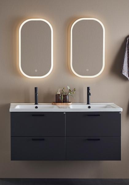 Hafa Store soft spejl med LED lys og touch - 40 cm Hafa Store soft spejl med LED lys og touch - 40 cm