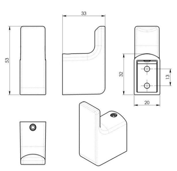 Hefe Piren sæt af badtilbehør - Mat sort Hefe Piren sæt af badtilbehør - Mat sort