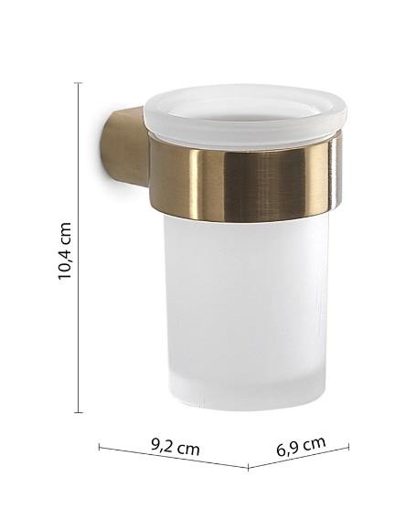 Hefe Piren tandkrus til væg - Børstet messing Hefe Piren tandkrus til væg - Børstet messing