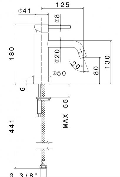 Cassøe Newform XT Håndvaskarmatur u/bundventil - Poleret messing