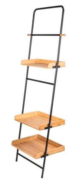 Wenko Loft stående reol - Sort/bambus Wenko Loft stående reol - Sort/bambus