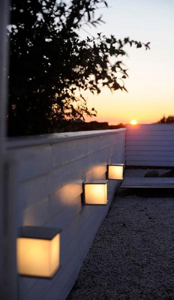 Lutec Architectural Box Cube udendørslampe til væg