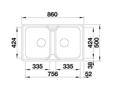 Blanco Lemis 8-IF UX køkkenvask - Rustfrit stål Blanco Lemis 8-IF UX køkkenvask - Rustfrit stål