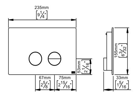 QTOO betjeningsplade til Geberit Sigma 112 - Børstet kobber QTOO betjeningsplade til Geberit Sigma 112 - Børstet kobber