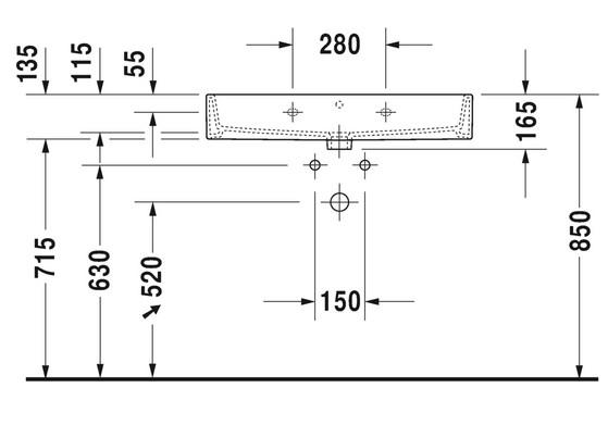 Duravit Vero Air 80 bowlevask op til væg - Wondergliss Duravit Vero Air 80 bowlevask op til væg - Wondergliss
