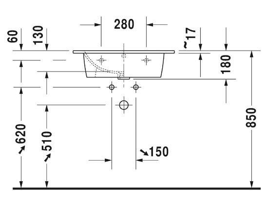 Duravit ME by Starck 63 møbelvask Duravit ME by Starck 63 møbelvask