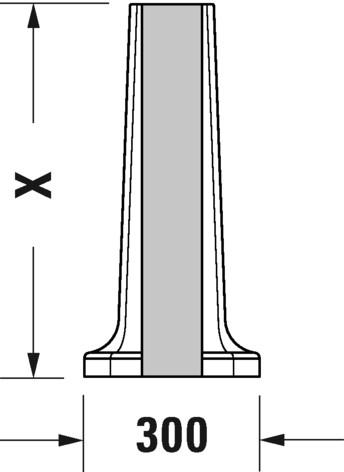 Duravit 1930 søjle til håndvask 043880 og 043870 Duravit 1930 søjle til håndvask 043880 og 043870