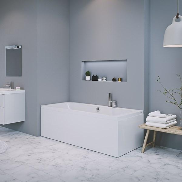 Strømberg Quantum badekar t/indbygning - 170 x 70 - 2 ryglæn Strømberg Quantum badekar t/indbygning - 170 x 70 - 2 ryglæn