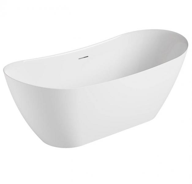 Kriss Noble fritstående badekar - Mat hvid