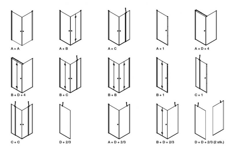 Dansani Match A71 brusedør - Klar glas/matkrom Dansani Match A71 brusedør - Klar glas/matkrom