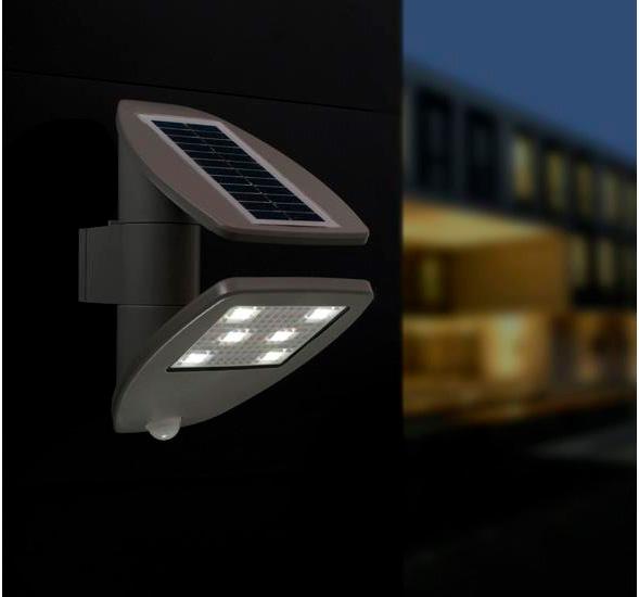 Lutec Zeta udendørslampe m/sensor og solceller Lutec Zeta udendørslampe m/sensor og solceller
