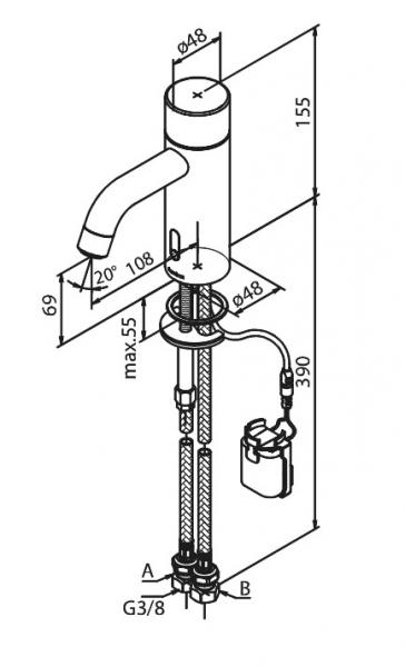 Damixa Silhouet Touchless håndvaskarmatur - Krom Damixa Silhouet Touchless håndvaskarmatur - Krom