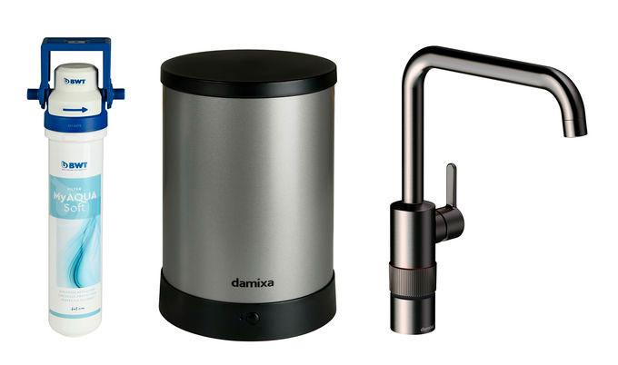 Damixa Silhouet Instant kogende køkkenarmatur - Børstet grafitgrå Damixa Silhouet Instant kogende køkkenarmatur - Børstet grafitgrå