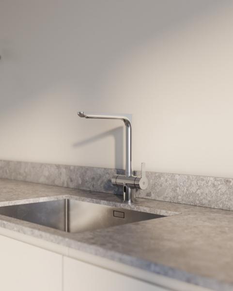 Gustavsberg Estetic Duo køkkenarmatur m/sensor og Koldstart - Krom