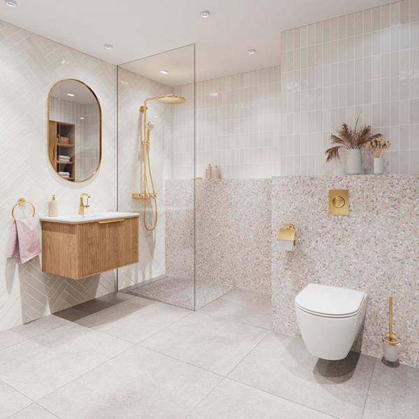 GROHE Euphoria SmartControl 310 Duo brusesystem - Børstet cool sunrise