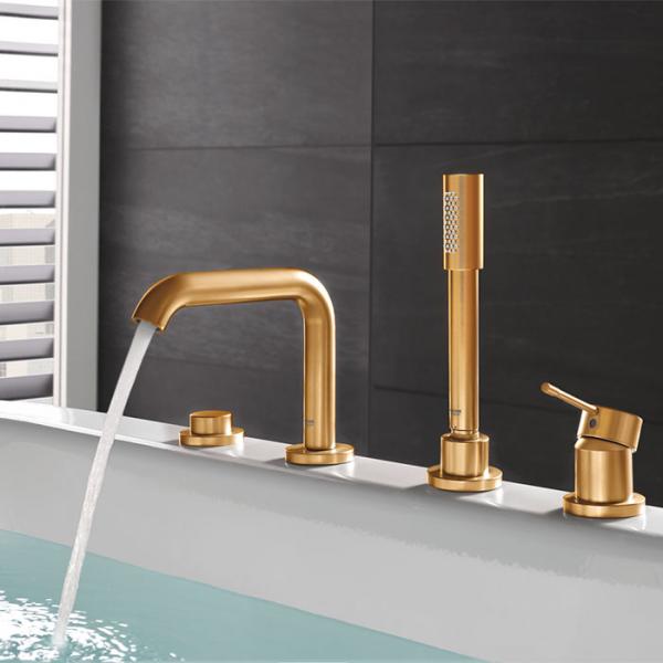 Grohe Essence komplet badekararmatur t/karkant - Børstet Cool Sunrise Grohe Essence komplet badekararmatur t/karkant - Børstet Cool Sunrise