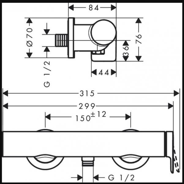 Hansgrohe Vivenis brusearmatur - Mat sort Hansgrohe Vivenis brusearmatur - Mat sort