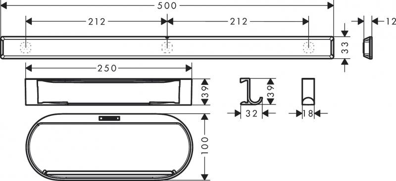 Hansgrohe WallStoris sæt til bruser - Mat sort Hansgrohe WallStoris sæt til bruser - Mat sort
