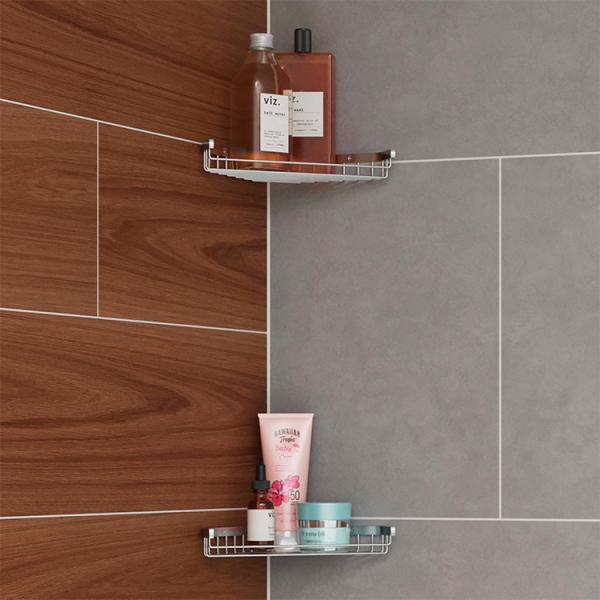 Lavabo Luna hjørnehylde til bad - Krom