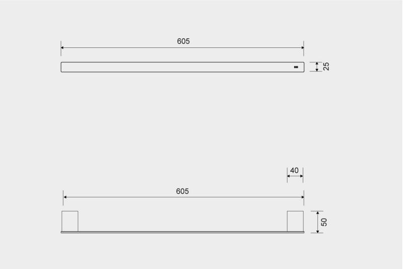 Unidrain ReFrame håndklædestang - 600 - Messing Unidrain ReFrame håndklædestang - 600 - Messing
