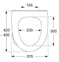 Pressalit vægspand og Sign Art toiletsæde m/soft-close & quick release Pressalit vægspand og Sign Art toiletsæde m/soft-close & quick release