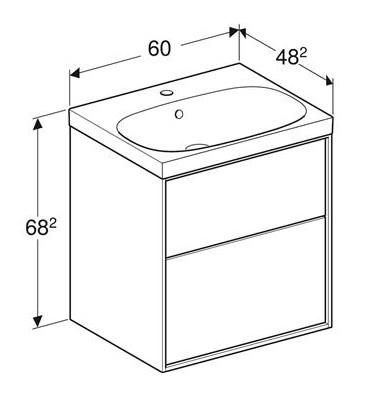 Ifö Sense Art 60 møbelsæt m/2 skuffer - Mat hvid Ifö Sense Art 60 møbelsæt m/2 skuffer - Mat hvid