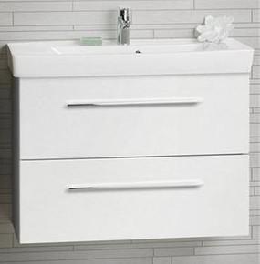 Dansani Mido+ 80 møbelsæt m/2 skuffer og Capella vask - Hvid mat Dansani Mido+ 80 møbelsæt m/2 skuffer og Capella vask - Hvid mat