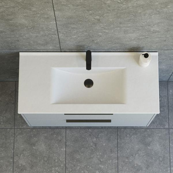 Dansani Mido+ Classic 101 møbelsæt m/Amber vask og 2 skuffer - Mat lyseblå Dansani Mido+ Classic 101 møbelsæt m/Amber vask og 2 skuffer - Mat lyseblå