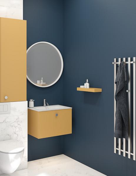 Dansani Luna Kvika håndklædetørrer m/timer - 33x120 cm - Rustfri stål