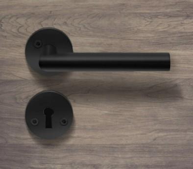 Beslagsboden indendørs dørgreb inkl nøgleskilt - Mat sort - Sæt á 4 stk Beslagsboden indendørs dørgreb inkl nøgleskilt - Mat sort - Sæt á 4 stk