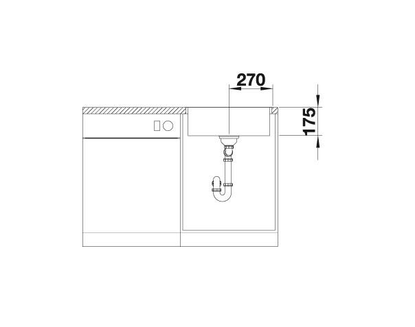 Blanco Zerox 500-IF-N køkkenvask - Dark steel