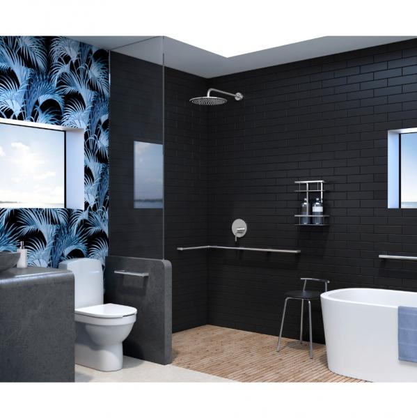 Smedbo Living badekarsgreb - Enkel - Krom Smedbo Living badekarsgreb - Enkel - Krom