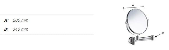 Smedbo Outline kosmetikspejl m/svingarm og 7 x forstørrelse - Børstet messing Smedbo Outline kosmetikspejl m/svingarm og 7 x forstørrelse - Børstet messing