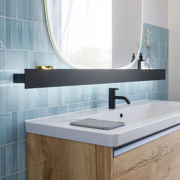 Dansani Luna Classic 120 møbelsæt m/Larghetto vask og integrerede greb - Natur eg/sort Dansani Luna Classic 120 møbelsæt m/Larghetto vask og integrerede greb - Natur eg/sort