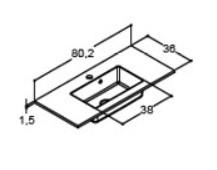 Dansani Luna Urban 80 møbel sæt m/Mini minore vask og skuffer - Hvid mat Dansani Luna Urban 80 møbel sæt m/Mini minore vask og skuffer - Hvid mat