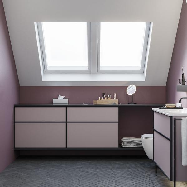 Dansani Luna Urban 100 møbelsæt m/Kantate vask og håndklædeholder - Høj - Valgfri farve/sort ramme Dansani Luna Urban 100 møbelsæt m/Kantate vask og håndklædeholder - Høj - Valgfri farve/sort ramme