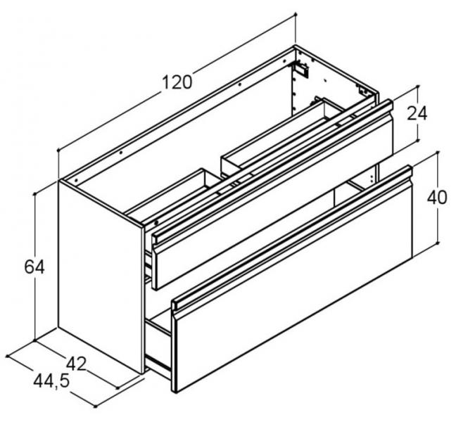 Dansani Luna Urban møbelsæt m/Kantate vask og integrerede greb - Høj - Hvid mat Dansani Luna Urban møbelsæt m/Kantate vask og integrerede greb - Høj - Hvid mat