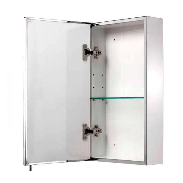 Hefe Anton enkelt spejlskab - Rustfrit stål