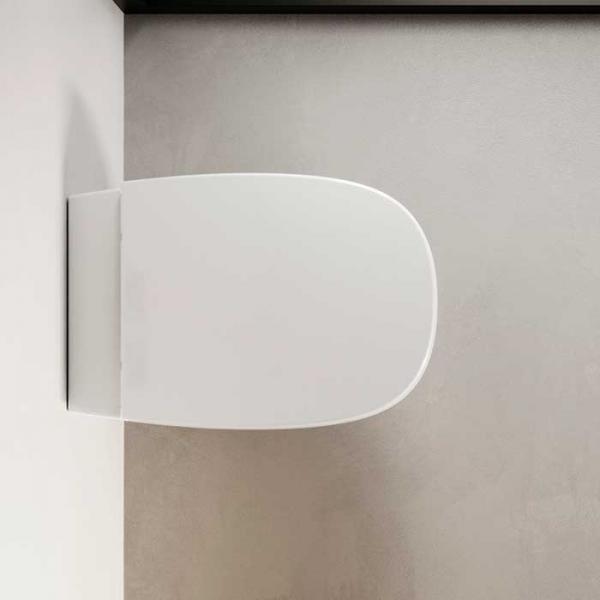 Catalano Alvea toiletpakke inkl. toiletsæde m/SoftClose, cisterne og mat sort betjening