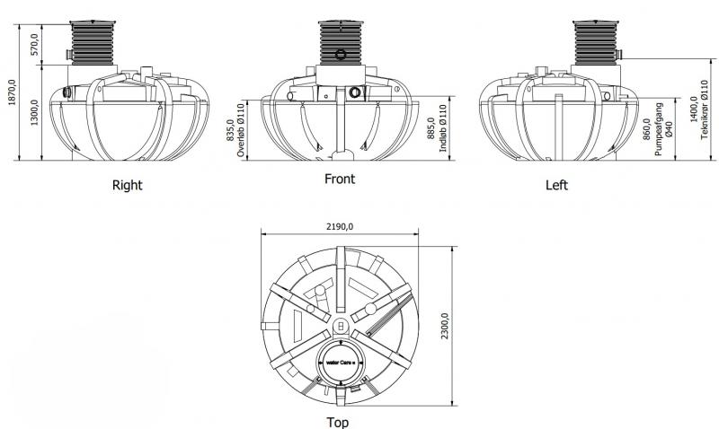 Watercare komplet regnvandsanlæg til have 2500L Watercare komplet regnvandsanlæg til have 2500L