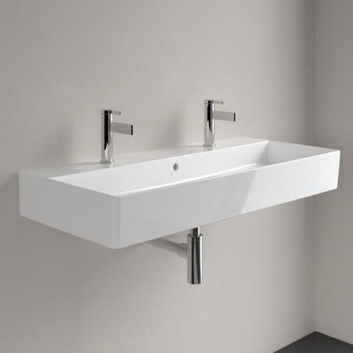 V&B Memento 2.0 100 håndvask t/væg - Med 2 hanehuller - Ceramic+ V&B Memento 2.0 100 håndvask t/væg - Med 2 hanehuller - Ceramic+