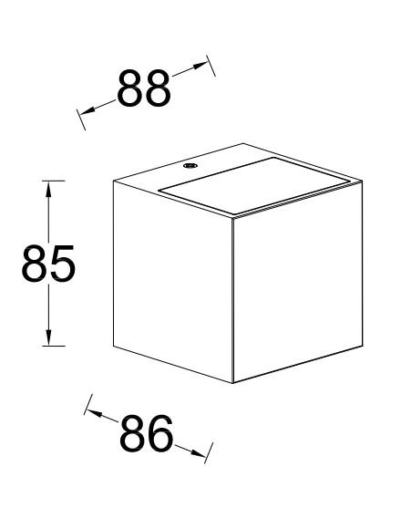 Lutec Gemini udendørs væglampe 8,8 x 8,6 - Mat sort