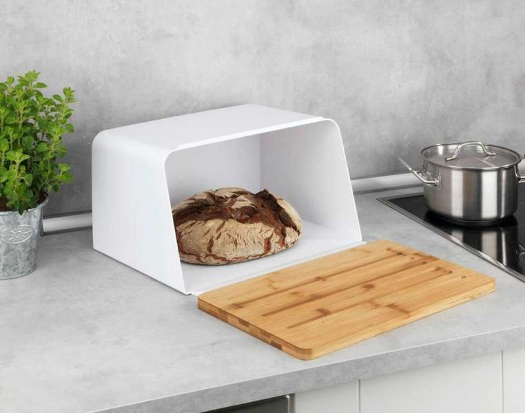 Wenko Kubo brødkasse m/tabletholder - Bambus/sort Wenko Kubo brødkasse m/tabletholder - Bambus/sort