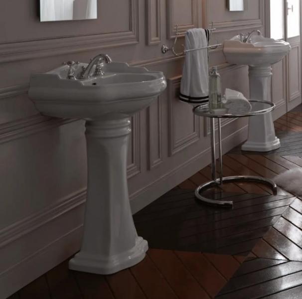 Lavabo Retro 69 håndvask t/gulv med piedestal - 1 hanehul Lavabo Retro 69 håndvask t/gulv med piedestal - 1 hanehul