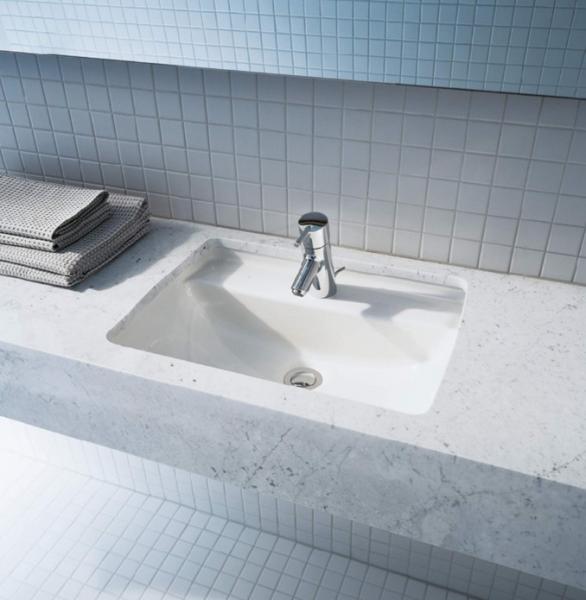 Duravit Starck 3 49 håndvask t/underlimning - 1 hanehul - Wondergliss Duravit Starck 3 49 håndvask t/underlimning - 1 hanehul - Wondergliss