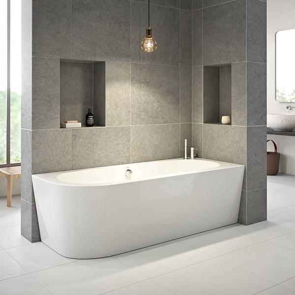 Strømberg Lago fritstående badekar t/hjørne - 165 x 75 - Højre Strømberg Lago fritstående badekar t/hjørne - 165 x 75 - Højre